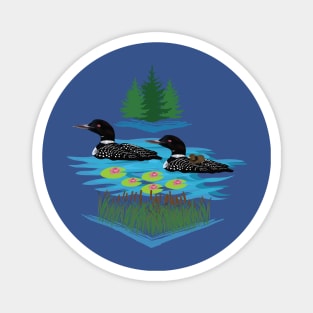 Lovely Loon Family Magnet